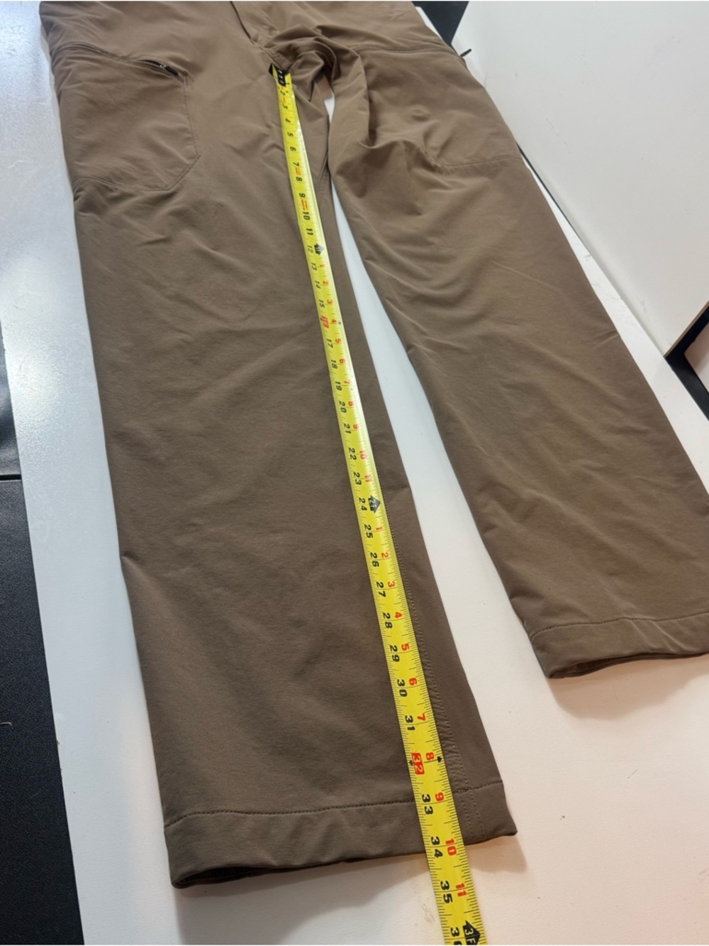 Duluth Trading Co Men's Flexpedition Pants Brown Fleece Lined 34x 34 Packable - Picture 5 of 7